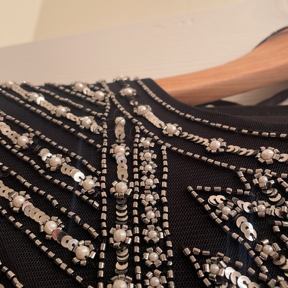 Gianni Bini Pearl Beaded Black Mini Dress - Picture 11 of 13